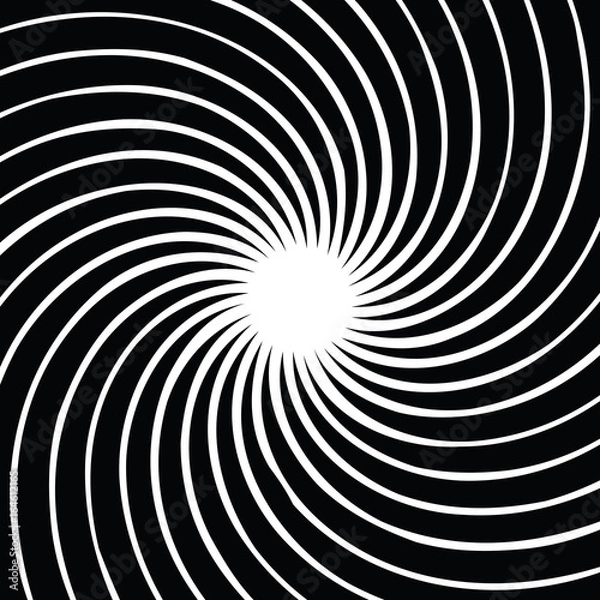 Obraz Spiral background. Sun vector illustration. Circular, radiating abstract shape pattern. Geometric design element series.