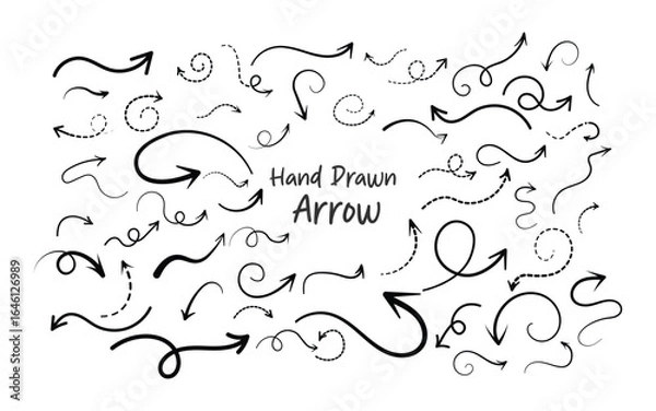 Obraz Hand drawn Arrows  and Doodles Collection 