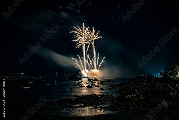 Obraz fireworks over the sea