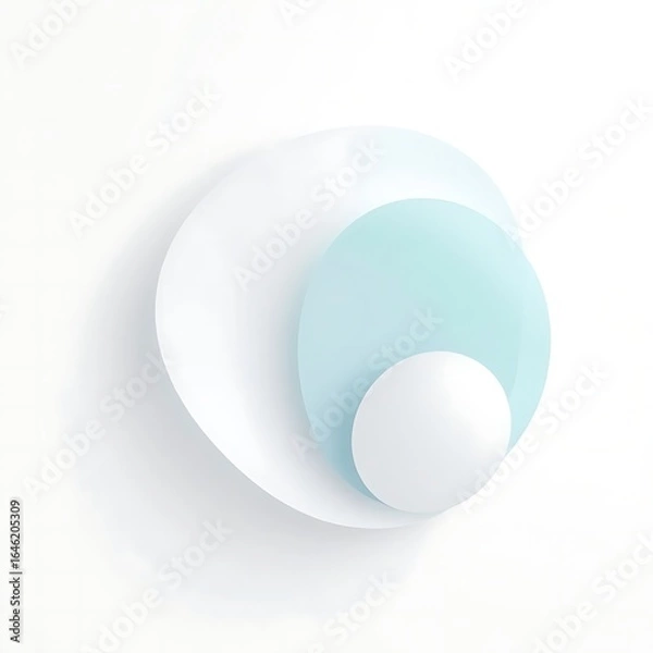 Fototapeta Abstract soft shapes in peace colors for International Day of Peace