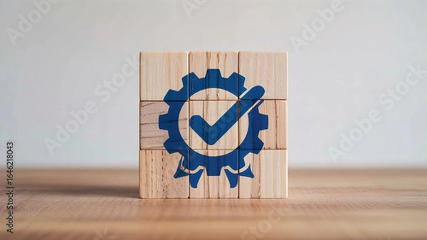Fototapeta Achieve excellence with our certified quality assurance symbol, ensuring trust and success in every endeavor.