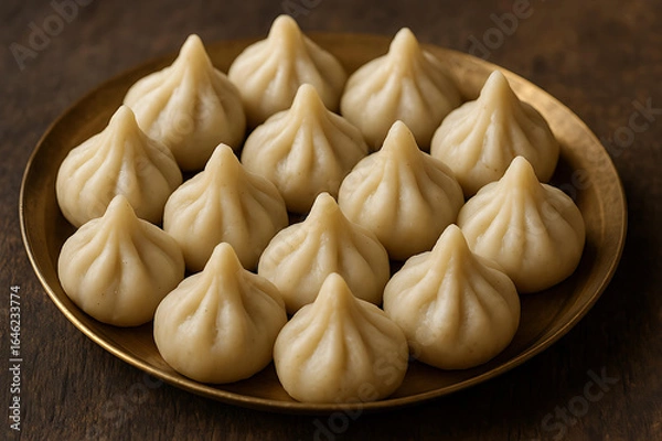 Fototapeta Traditional modak naivedya offered to Lord Ganpati during Ganesh Chaturthi