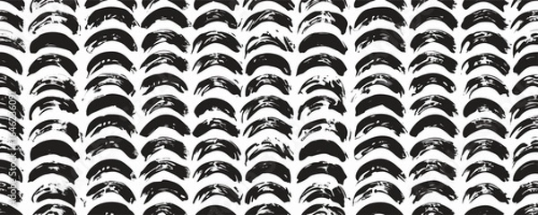 Fototapeta Abstract Black and White Brush Stroke Pattern