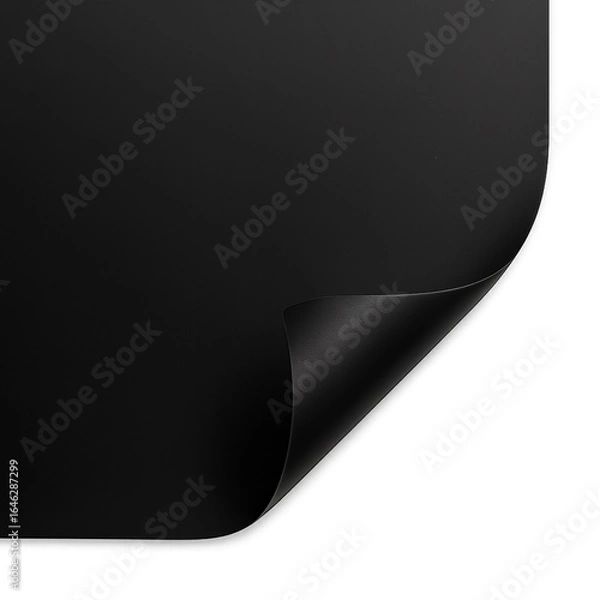 Obraz black and white paper corner
