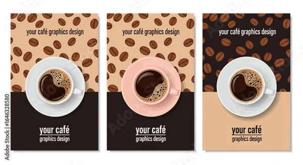 Fototapeta Coffee Shop Design Stylish Vector Graphics for Cafe Branding and Marketing Materials