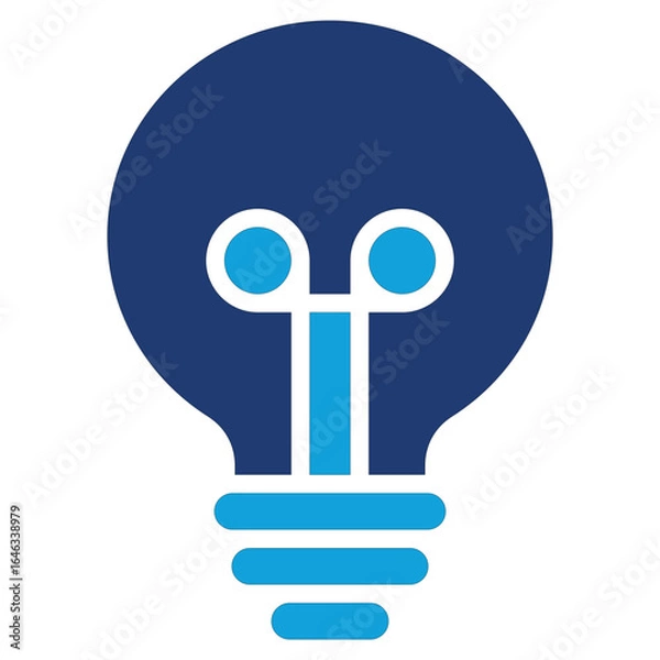 Fototapeta Light Bulb solidcolor color icon