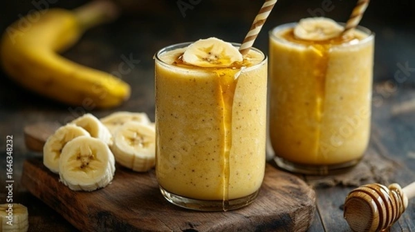Obraz Honey Banana Smoothie Recipe