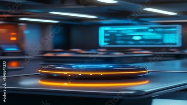 Obraz Futuristic Tech: Smart Device in Lab