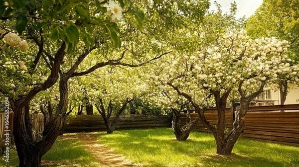 Obraz Spring Blossoms Garden Path
