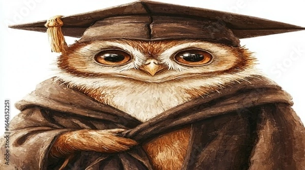 Obraz Wise Owl Graduation