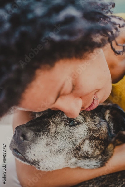 Obraz Person and dog