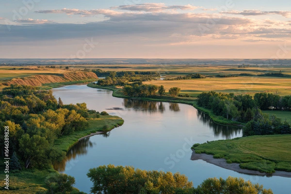 Obraz experience breathtaking summer landscapes of canada  diverse cities from rolling prairies in saskatchewan to lush