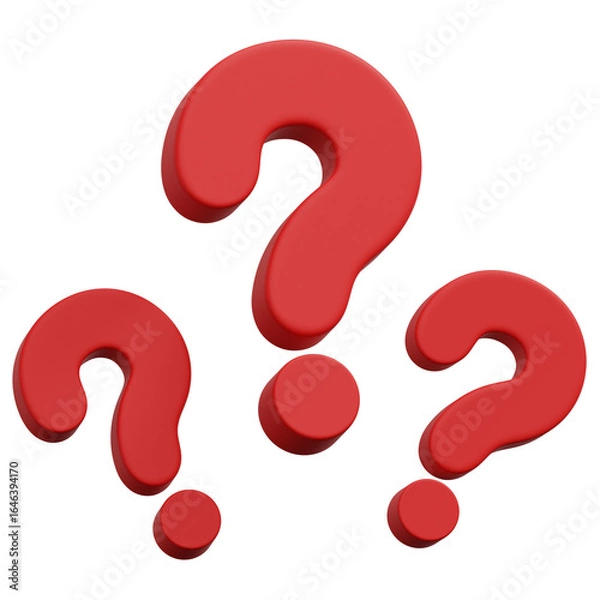 Obraz 3D Triple Question Marks Icon