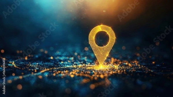 Fototapeta Digital Map Marker