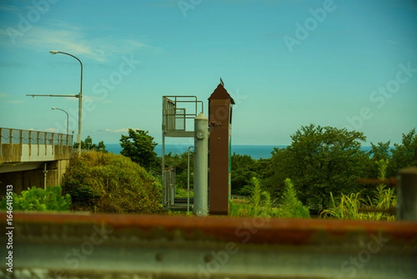 Obraz 海と空を見下ろす展望台