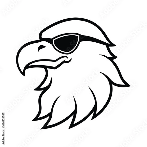 Fototapeta eagle head vector illustration