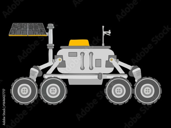 Obraz Six-Wheeled Planetary Rover with Solar Panel