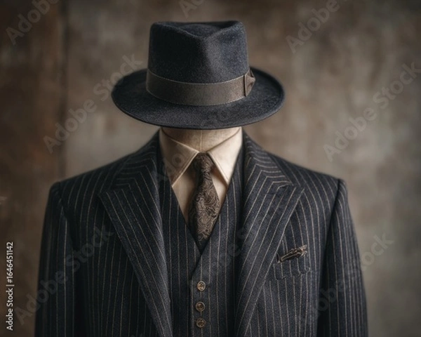 Obraz COSTUME TROIS PIÈCES RAYÉ ANNÉES 1920