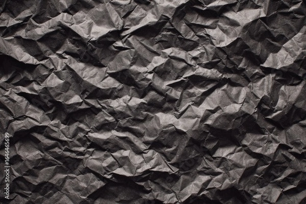 Obraz Dark, crumpled paper texture