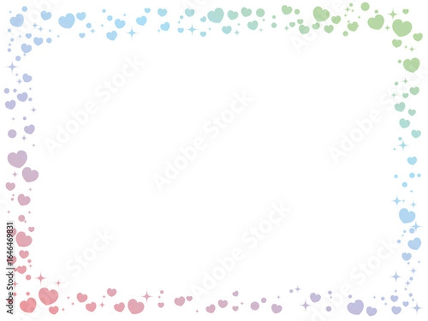 Obraz ハートのグラデーションキラキラフレーム