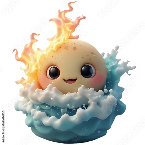 Obraz easter egg sun  in the water