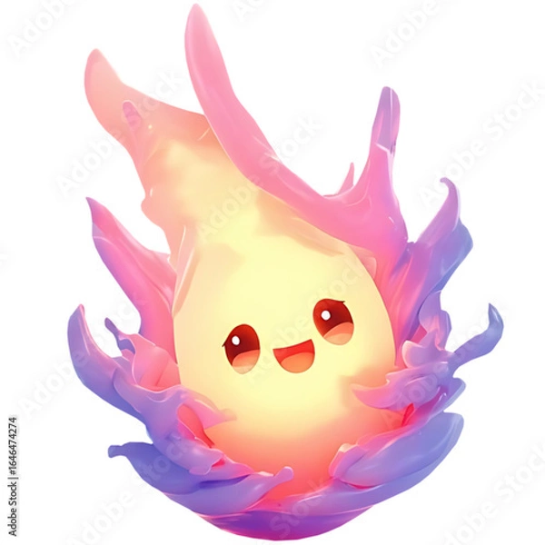 Obraz fire egg funny cartoon devil