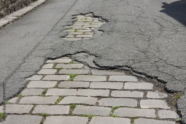 Obraz Old cobblestone road