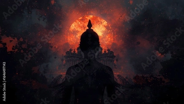 Obraz fire in the forest