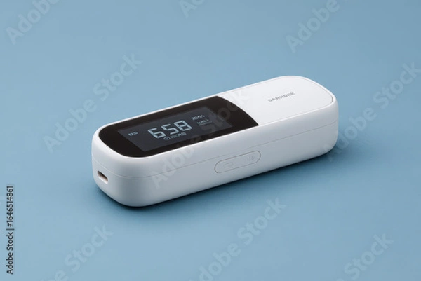 Fototapeta sleek minimalistic device for diabetics monitors blood sugar levels ensuring safety and wellbeing