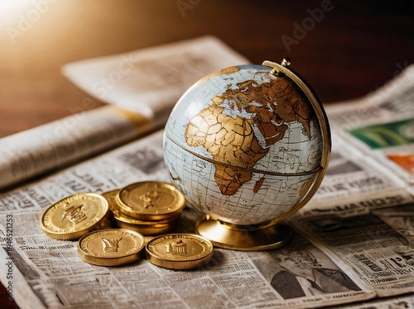 Fototapeta 世界を巡るカネ