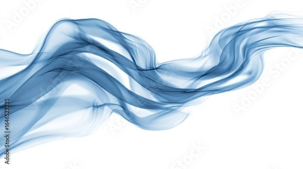 Fototapeta Abstract Blue Smoke Wave: A Serene Visual Symphony