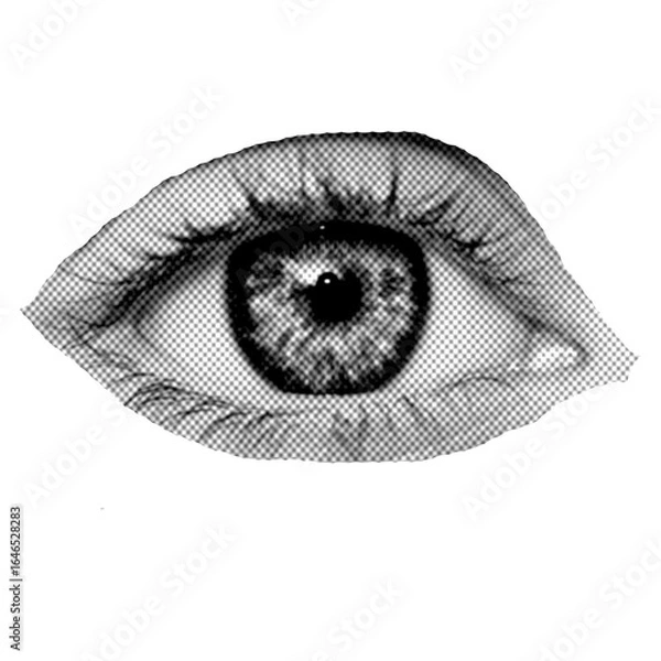 Obraz Vector illustration of grunge dadaism texture icons for psychedelic