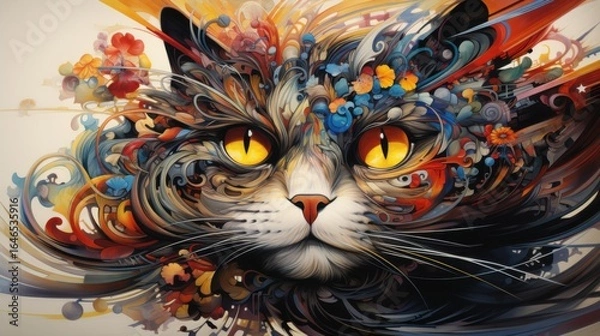 Obraz cute cat background