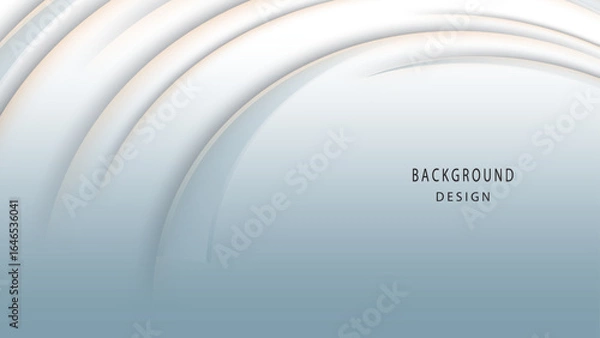 Obraz Clean and elegant white background in wavy style vector