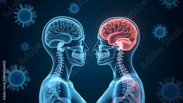 Fototapeta  A digital twin—a virtual model of a patient’s biology—integrates genomics