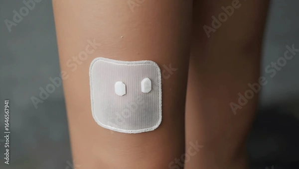 Fototapeta Medical technology A wearable sweat patch collects real-time data on hydration, electrolyte loss, and stress biomarkers during intense workouts (1)