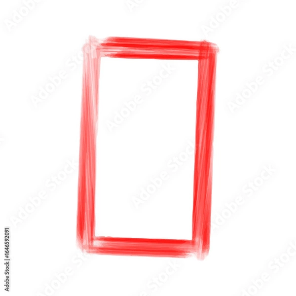 Obraz Red rectangular frames on transparent background. PNG.