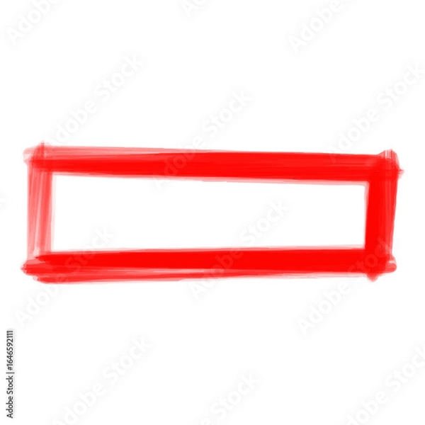 Obraz Red rectangular frames on transparent background. PNG.