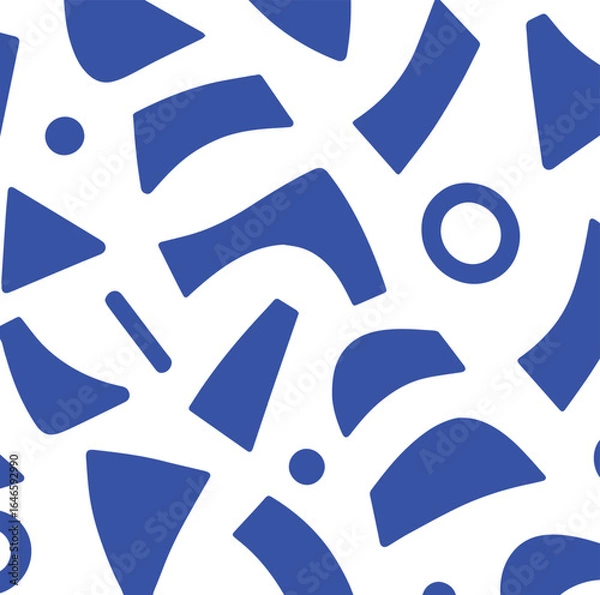 Obraz Seamless black and white geometric pattern