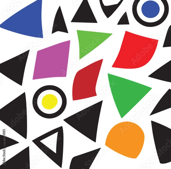 Obraz Seamless black and white geometric pattern