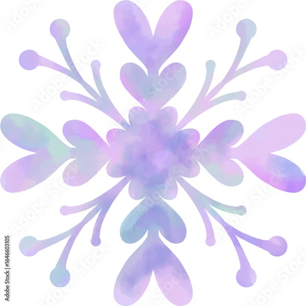 Obraz Decorative Purple Snowflake