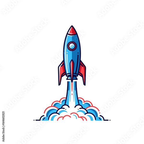 Fototapeta Startup Launch Vector Icon