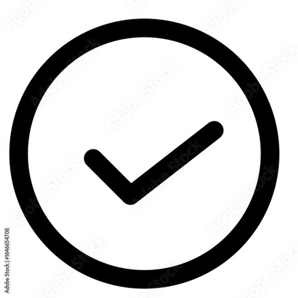 Obraz Checkmark icon with line style