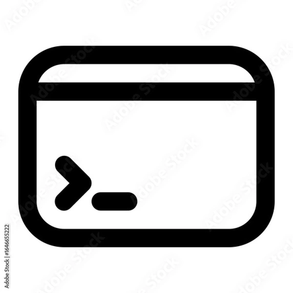 Obraz Terminal icon with line style