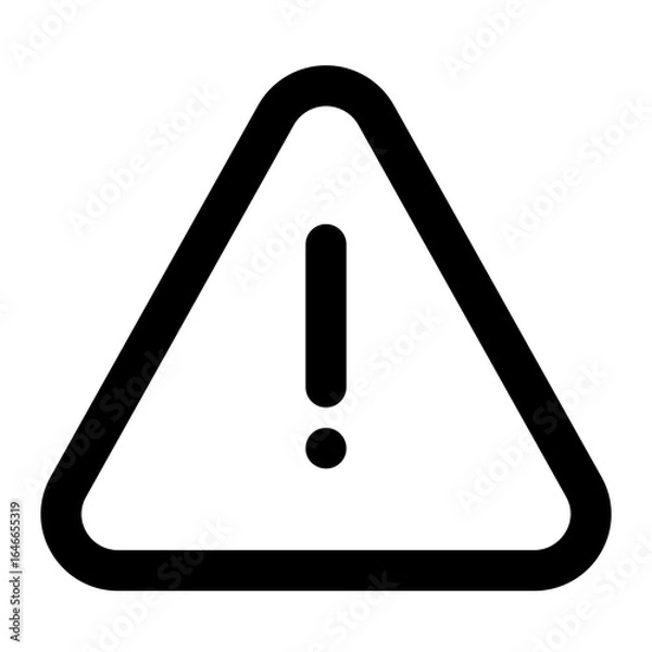 Obraz Warning icon with line style