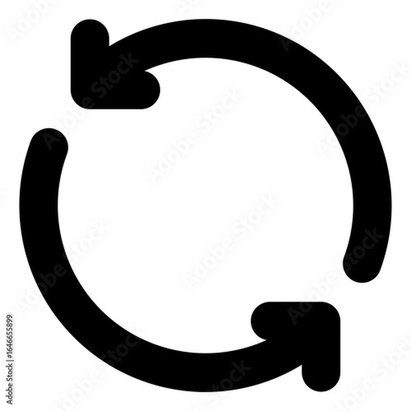 Obraz Refresh icon with solid style