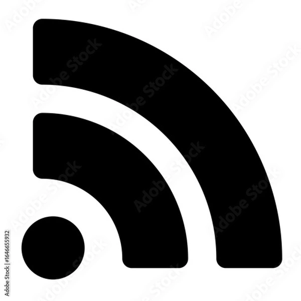 Obraz RSS icon with solid style