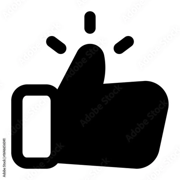 Obraz Thumbs up icon with solid style