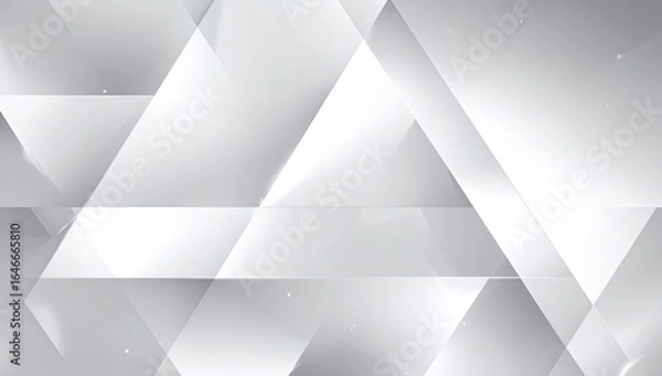 Fototapeta Abstract grayscale geometric design featuring overlapping triangles and subtle shading, creating a sleek and modern aesthetic with a hint of sparkle