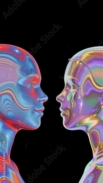 Fototapeta abstract human head